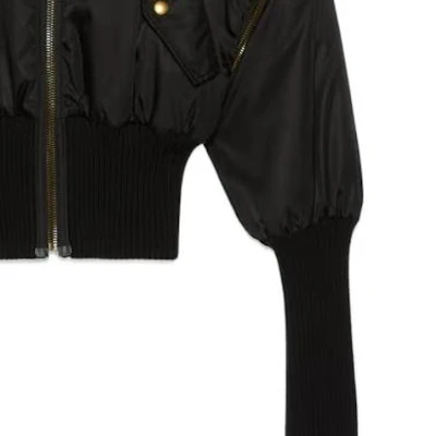 (W) GUCCI FW22 黑色外套,可拆式袖子與拉鍊設計. 712876-ZAK8M-1043 Sizing (W) GUCCI FW22 黑色外套,可拆式袖子與拉鍊設計. 712876-ZAK8M-1043