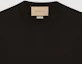 Sizing (W) GUCCI FW22 Top Negro de Punto Manga Corta con Estampado de Letras. 731061-XKCZ3-1043