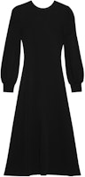 (Women) GUCCI FW22 Black Long Sleeve Midi Dress Crewneck Solid Color 713241-XKCMW-1000 (Women) GUCCI FW22 Black Long Sleeve Midi Dress Crewneck Solid Color 713241-XKCMW-1000
