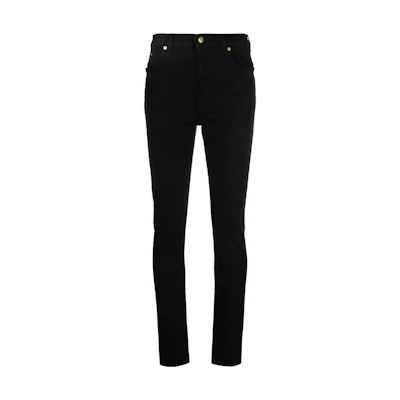 (Women) GUCCI FW22 Black Solid Horsebit Skinny Jeans 691895-XDBX6-1043