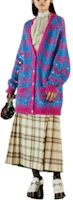 Lookbook (Women) GUCCI FW22 Blue Knit Sweater with Colorblock Sequins and Pocket Design 713232-XKCMS-4459