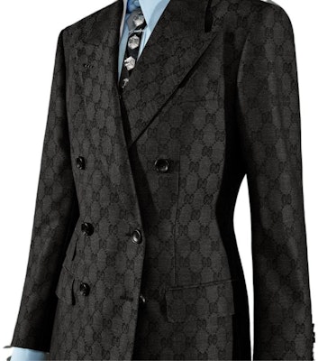 (Women) GUCCI FW22 Double-Breasted GG Jacquard Blazer Jacket - Graphite Gray 715184 ZAKF8 1161 Purchase (Women) GUCCI FW22 Double-Breasted GG Jacquard Blazer Jacket - Graphite Gray 715184 ZAKF8 1161