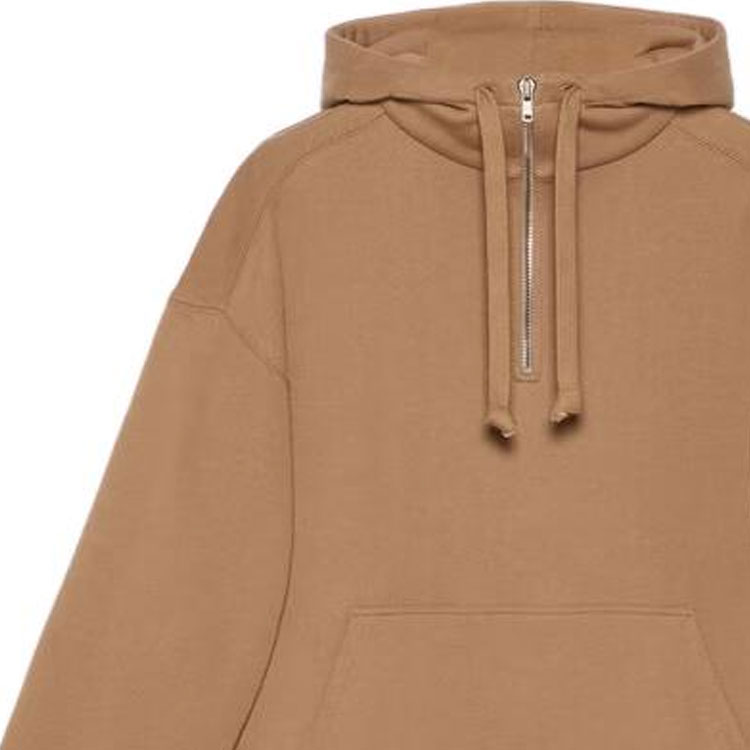 (Women) GUCCI FW22  Half-Zip Hoodie Brown Solid Color. 717424-XJE5N-2597 圖 4