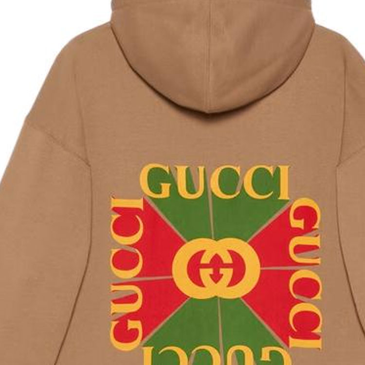 (Women) GUCCI FW22  Half-Zip Hoodie Brown Solid Color. 717424-XJE5N-2597 圖 7
