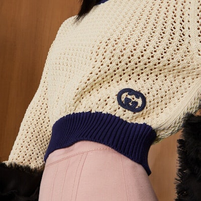 (W) GUCCI FW22 象牙白刺繡Logo圓領長袖上衣 691593-XKCAM-9217 Sizing (W) GUCCI FW22 象牙白刺繡Logo圓領長袖上衣 691593-XKCAM-9217