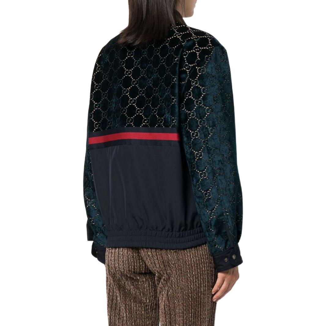 (Women) GUCCI FW22  Logo Pattern Snap-Button Jacket - Navy Blue 699576-Z8A10-4759 圖 5