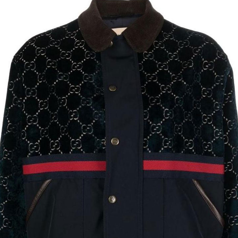 (Women) GUCCI FW22  Logo Pattern Snap-Button Jacket - Navy Blue 699576-Z8A10-4759 圖 7