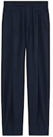 (Women) GUCCI FW22 Navy Blue Straight-Leg Cashmere Long Casual Pants 721495-Z6519-4440 (Women) GUCCI FW22 Navy Blue Straight-Leg Cashmere Long Casual Pants 721495-Z6519-4440