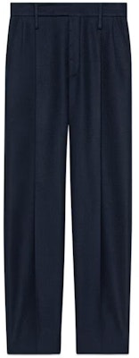 (W) GUCCI FW22 Pantalones Largos de Cachemira Azul Marino Rectos Casual 721495-Z6519-4440 Buy (W) GUCCI FW22 Pantalones Largos de Cachemira Azul Marino Rectos Casual 721495-Z6519-4440