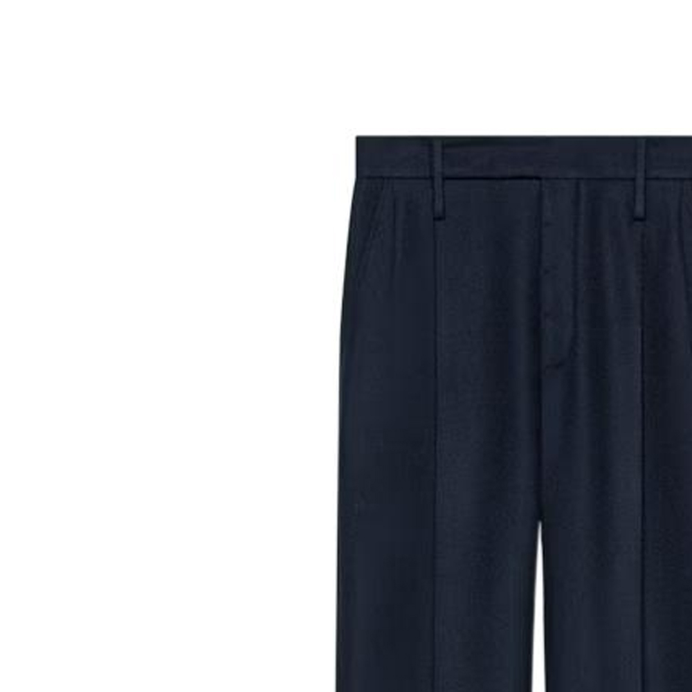 Lookbook (W) GUCCI FW22 Pantalones Largos de Cachemira Azul Marino Rectos Casual 721495-Z6519-4440