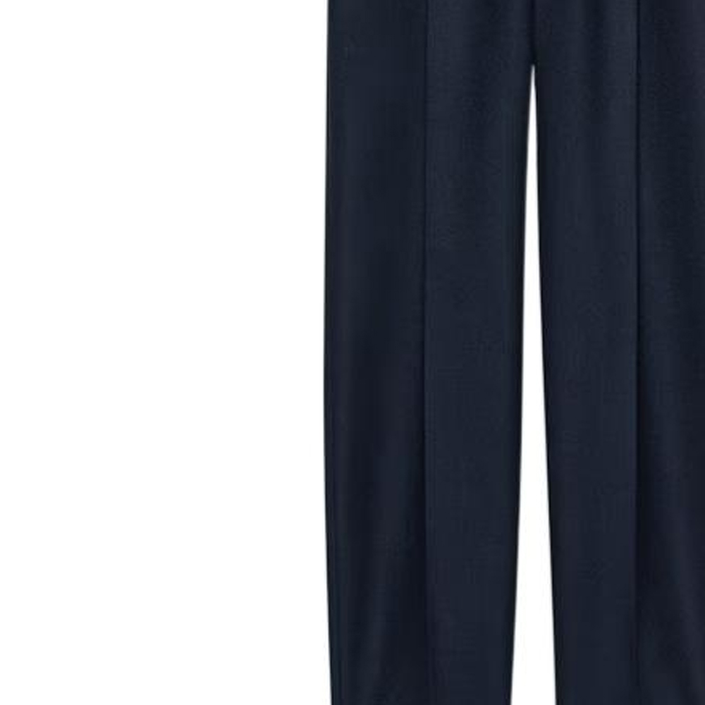 Shop (W) GUCCI FW22 Pantalones Largos de Cachemira Azul Marino Rectos Casual 721495-Z6519-4440