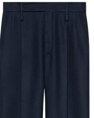 (W) GUCCI FW22 Pantalones Largos de Cachemira Azul Marino Rectos Casual 721495-Z6519-4440 Sizing (W) GUCCI FW22 Pantalones Largos de Cachemira Azul Marino Rectos Casual 721495-Z6519-4440