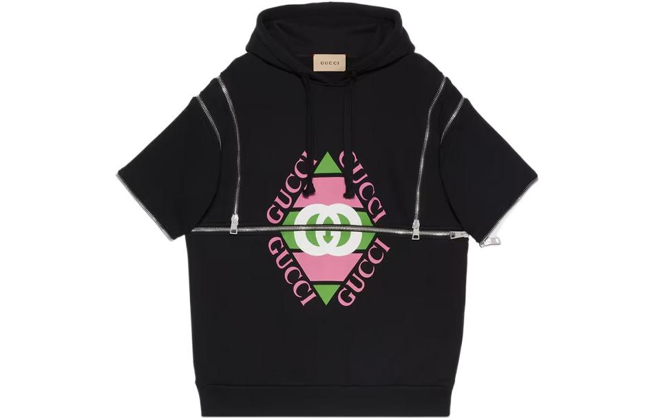 (Women) GUCCI FW22  Retro Logo Zip Pullover Sweatshirt Black. 718409-XJEV6-1082 圖 4