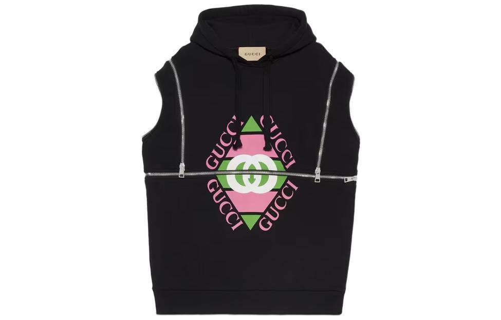 (Women) GUCCI FW22  Retro Logo Zip Pullover Sweatshirt Black. 718409-XJEV6-1082 圖 5