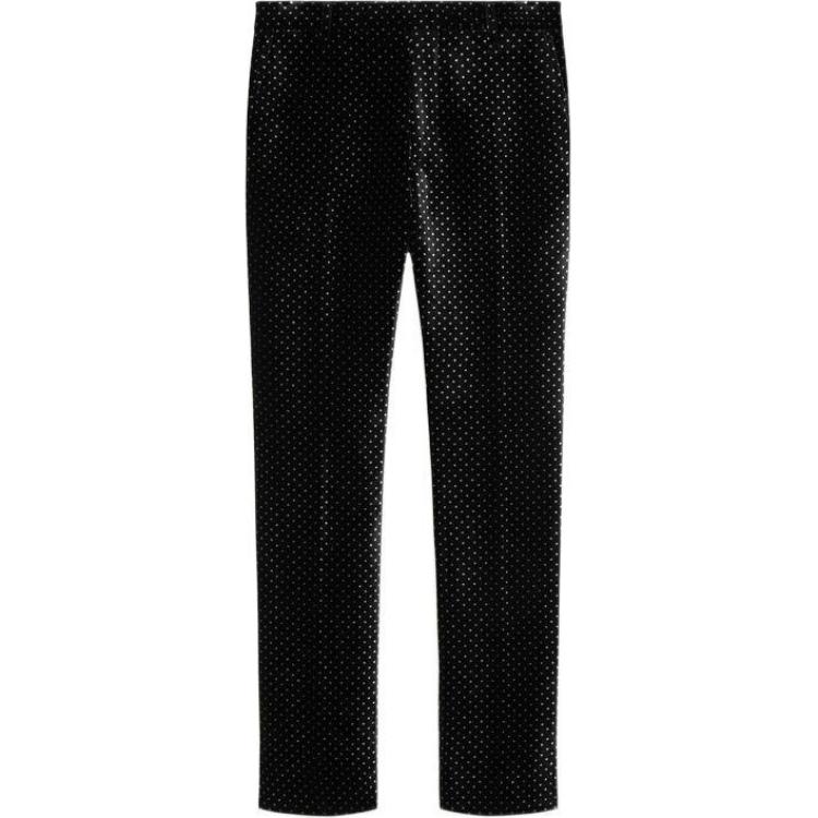 (Women) GUCCI FW22  Velvet Solid Color Casual Pants Black 703080-ZAI39-1070