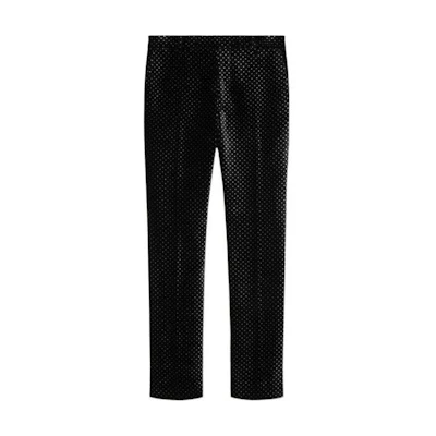 (Women) GUCCI FW22 Velvet Solid Color Casual Pants Black 703080-ZAI39-1070