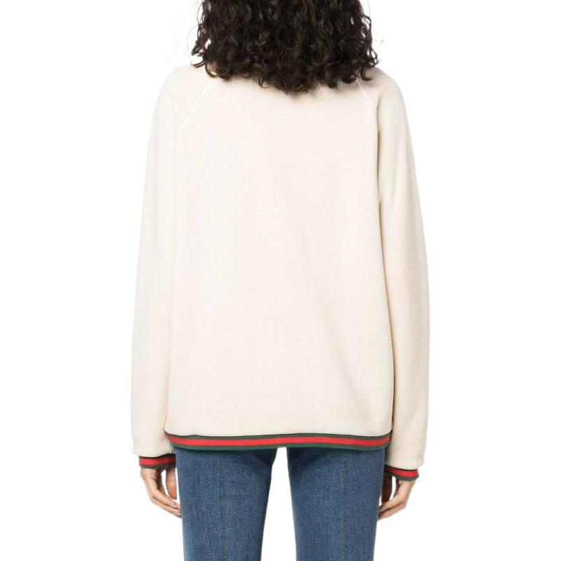 (Women) GUCCI FW22  White Cotton Knit Sweater with Contrast Trim 688203-XJD43-9709 圖 5