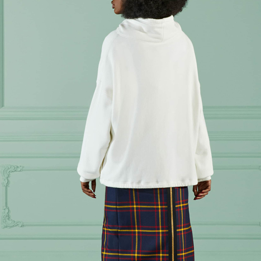 (Women) GUCCI FW22  White Logo Print Long-Sleeve Hoodie. 717417XJEV6 圖 4