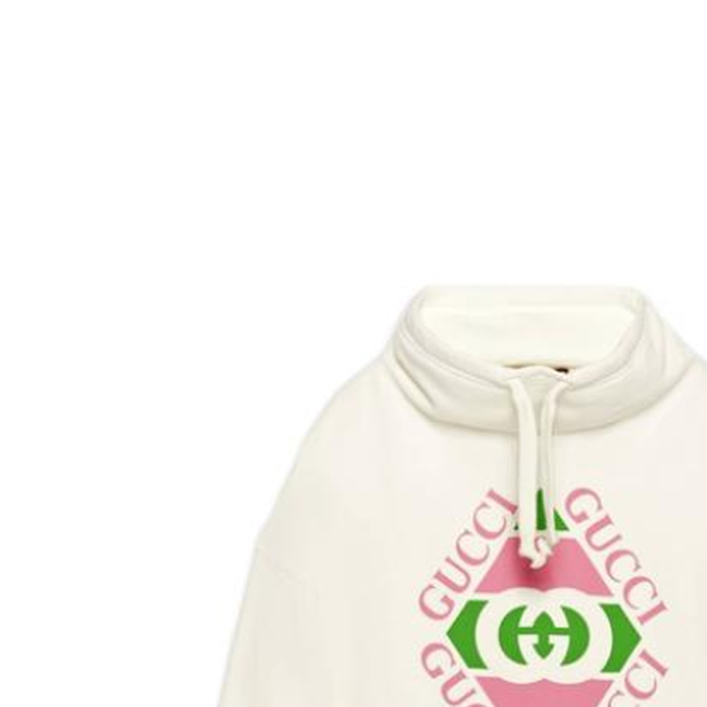 (Women) GUCCI FW22  White Logo Print Long-Sleeve Hoodie. 717417XJEV6 圖 7