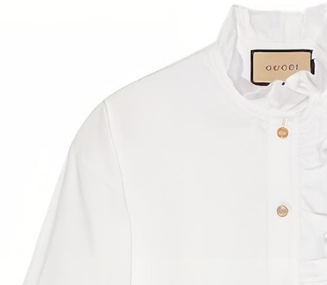 (W) GUCCI FW22 白色長袖荷葉邊防曬襯衫 690723-ZLC02-9000 Lookbook (W) GUCCI FW22 白色長袖荷葉邊防曬襯衫 690723-ZLC02-9000