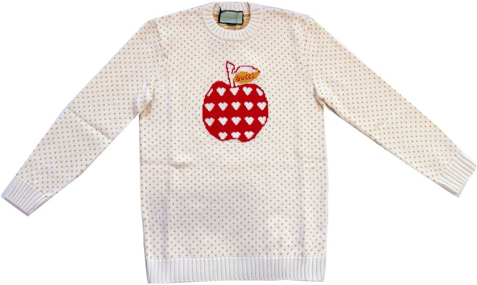 (W) Gucci FW22 蘋果圖案米白色圓領毛衣 665121-XKBYY-9275 Buy (W) Gucci FW22 蘋果圖案米白色圓領毛衣 665121-XKBYY-9275