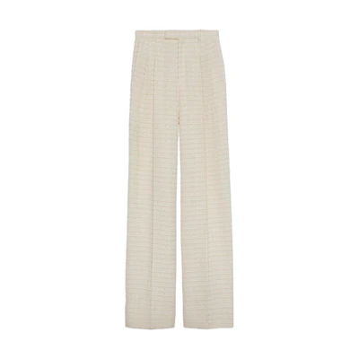 (Women) Gucci FW22 Beige Straight-Leg Casual Pants with Buttons 721691-ZAK59-9200