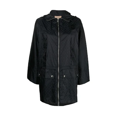 (Women) Gucci FW22 Black Jacquard Print Midi Coat 705695-ZAI4E-1000