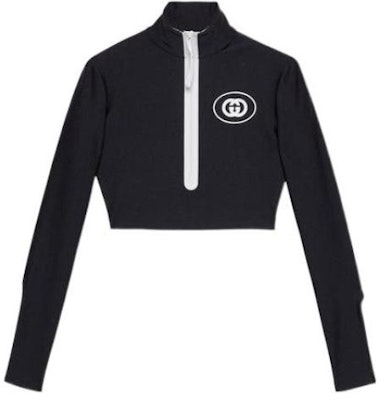 (W) Gucci 2022秋冬黑色logo印花半拉鍊修身針織毛衣 688615-XJD6D-1070 Buy (W) Gucci 2022秋冬黑色logo印花半拉鍊修身針織毛衣 688615-XJD6D-1070