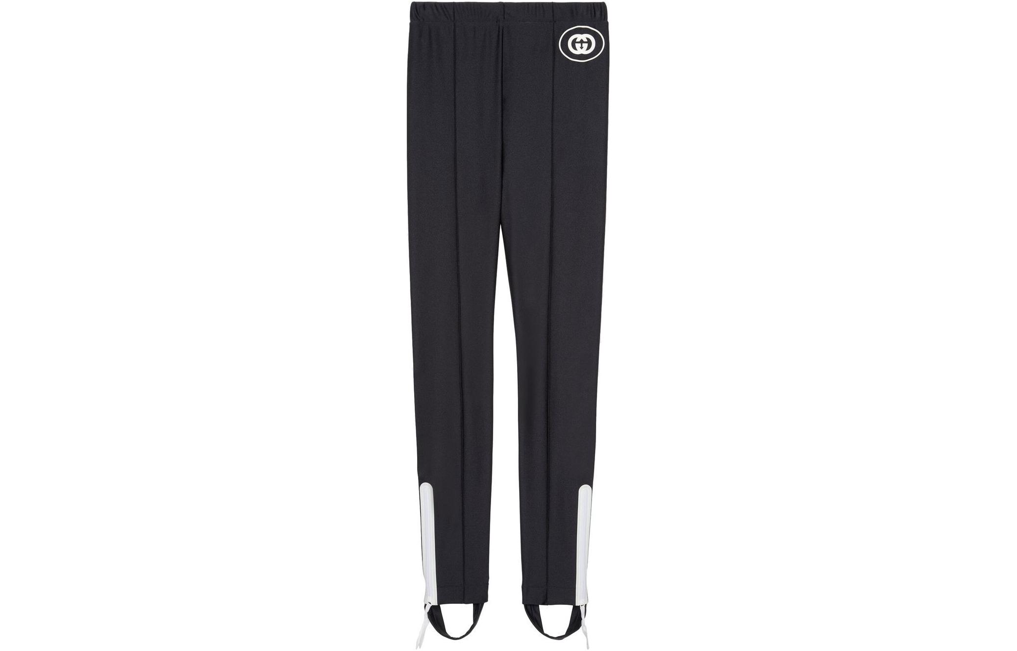 (Women) Gucci FW22 Black Logo Print Stirrup Leggings 688617-XJD6D-1070