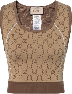 (Women) Gucci FW22 Brown Logo Jacquard Vest Sweater 726369-XJETY-9742 Buy (Women) Gucci FW22 Brown Logo Jacquard Vest Sweater 726369-XJETY-9742
