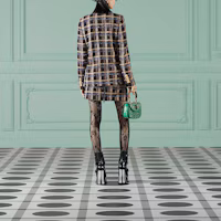 Shop (W) Gucci FW22 棕色格紋長袖扣式外套 721316-Z8A5A-2275
