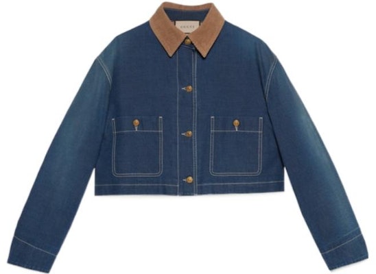 (Women) GUCCI FW22 Color Block Denim Jacket Women’s Blue Long Sleeve 714291-XDB3F-4759 Buy (Women) GUCCI FW22 Color Block Denim Jacket Women’s Blue Long Sleeve 714291-XDB3F-4759