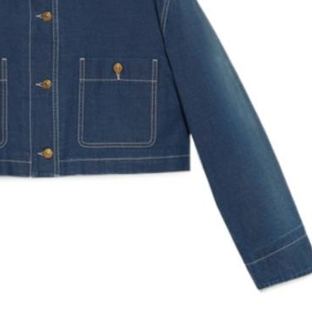 Details for (Women) GUCCI FW22 Color Block Denim Jacket Women’s Blue Long Sleeve 714291-XDB3F-4759