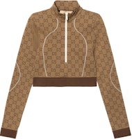 (Women) Gucci FW22 GG Jacquard Half-Zip Knit Sweater in Ebony 715524-XJETY-9742 (Women) Gucci FW22 GG Jacquard Half-Zip Knit Sweater in Ebony 715524-XJETY-9742