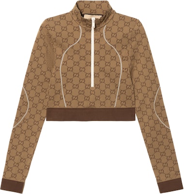 (Women) Gucci FW22 GG Jacquard Half-Zip Knit Sweater in Ebony 715524-XJETY-9742 Buy (Women) Gucci FW22 GG Jacquard Half-Zip Knit Sweater in Ebony 715524-XJETY-9742