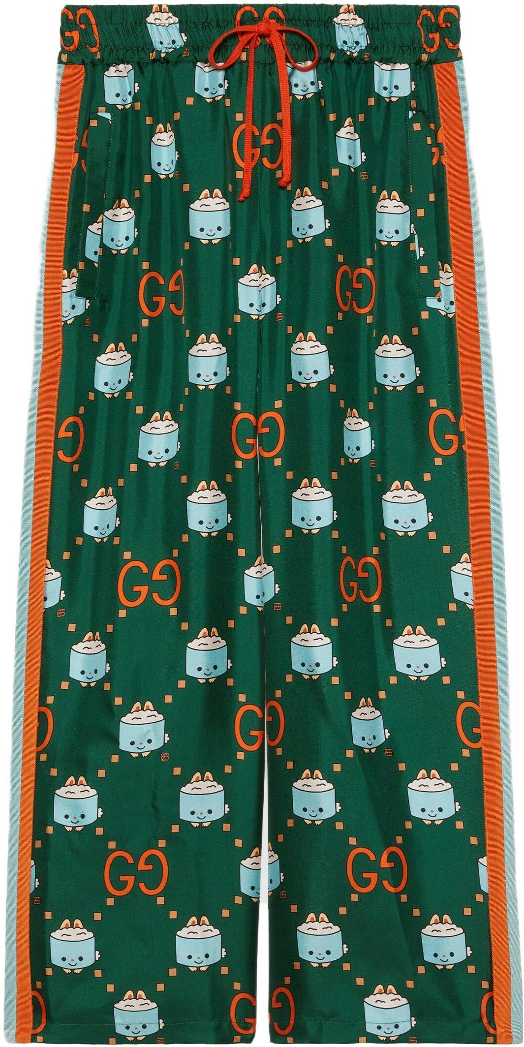 women-gucci-fw-22-green-cartoon-logo-print-trousers-casual-pants-735086-xjfbu-3343