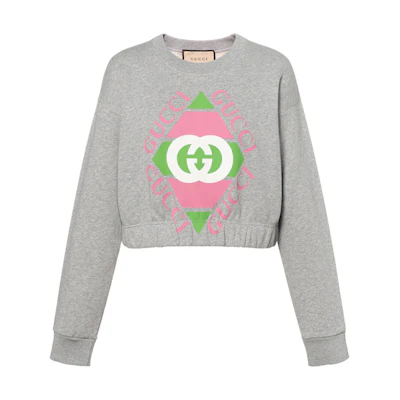 (Women) Gucci FW22 Grey Sweatshirt with Logo Print 717404-XJEV8-1230