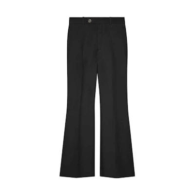(Women) Gucci FW22 High-Waisted Black Knit Joggers 632964-ZAD88-1000