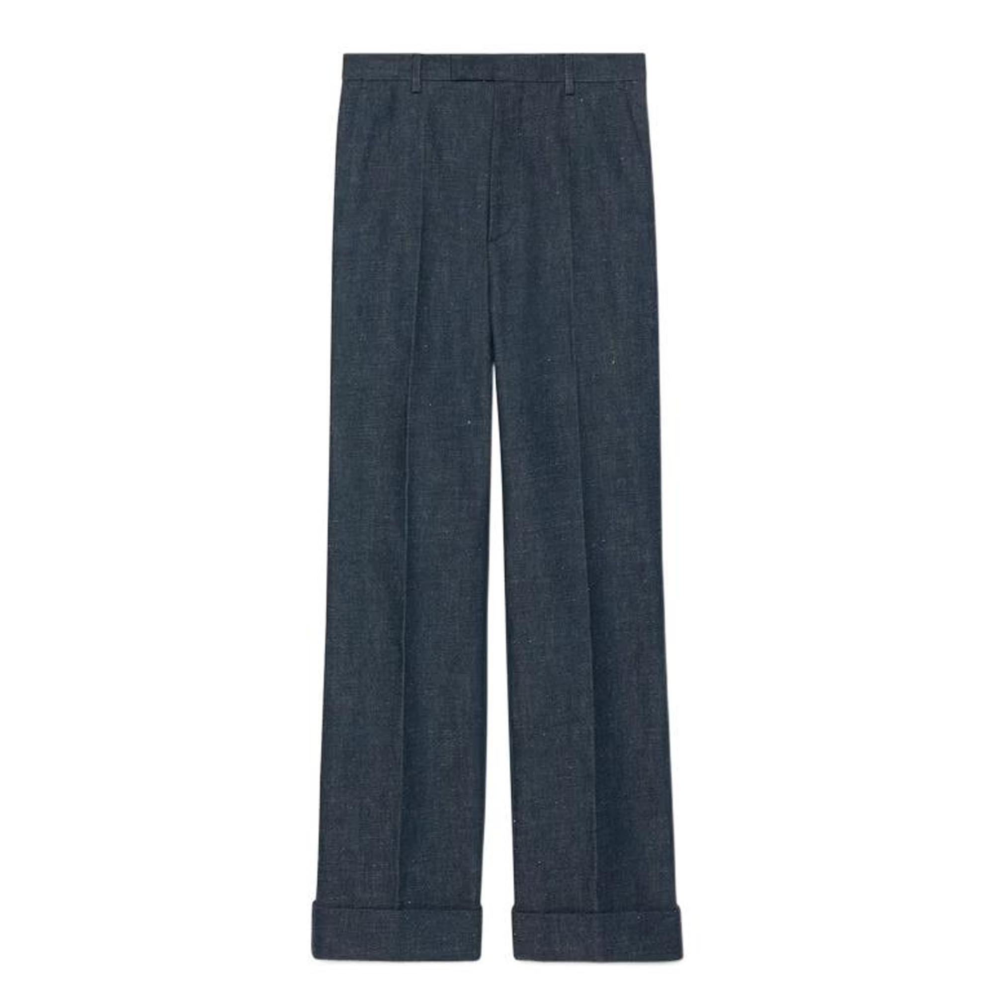 Buy (W) グッチ FW22 ハイウエスト ルーズジーンズ ダークブルー 712865-ZALP0-4783