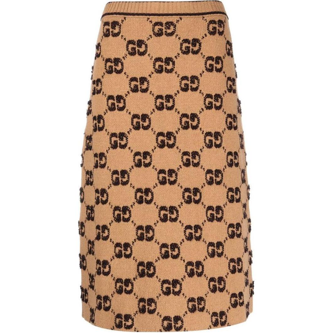 (Women) Gucci FW22 Jacquard Knit Dress with Logo 713301-XKCNA-2668