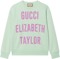 (Women) Gucci FW22 Letter Logo Green Crewneck Pullover Sweatshirt 688219-XJEF9-3176 (Women) Gucci FW22 Letter Logo Green Crewneck Pullover Sweatshirt 688219-XJEF9-3176