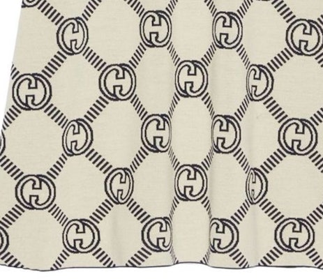 (W) グッチ FW22 ロゴ ジャカード Aライン ミディスカート アイボリーホワイト カジュアルスカート 692700-XKCB2-4492 Sizing (W) グッチ FW22 ロゴ ジャカード Aライン ミディスカート アイボリーホワイト カジュアルスカート 692700-XKCB2-4492