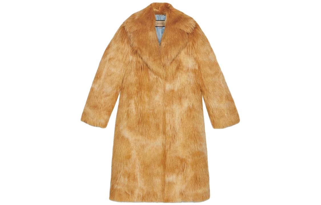 (Women) Gucci FW22 Long Artificial Fur Coat 708519-XEADU-7500