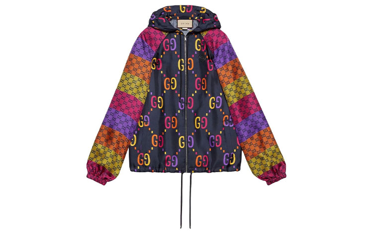 Order (W) GUCCI FW22 經典印花紫色絲質長袖夾克外套. 705839-XJEO4-4681