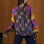 Lookbook (W) GUCCI FW22 經典印花紫色絲質長袖夾克外套. 705839-XJEO4-4681