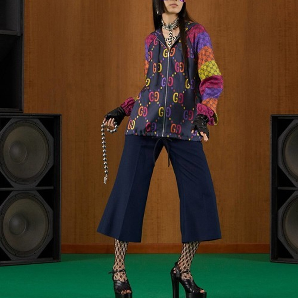 Purchase (W) GUCCI FW22 經典印花紫色絲質長袖夾克外套. 705839-XJEO4-4681