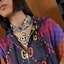 Sizing (W) GUCCI FW22 經典印花紫色絲質長袖夾克外套. 705839-XJEO4-4681