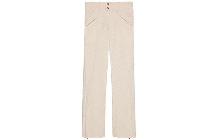 (Women) Gucci FW22 Ski Collection GG Canvas Ivory Casual Pants 721915-Z8A7R-9027