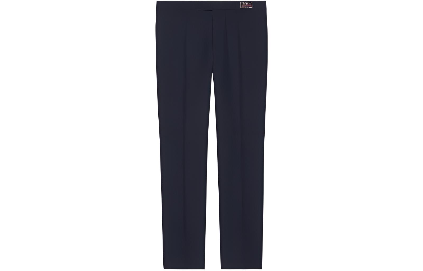 (Women) Gucci FW22 Solid Blue Straight-Leg Knit Sweatpants 698748-ZAC3K-4240