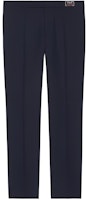 (Women) Gucci FW22 Solid Blue Straight-Leg Knit Sweatpants 698748-ZAC3K-4240 (Women) Gucci FW22 Solid Blue Straight-Leg Knit Sweatpants 698748-ZAC3K-4240